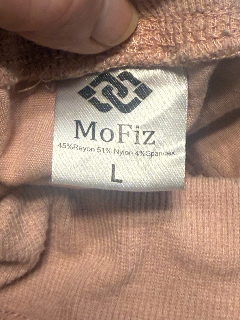 Mofiz gently used light cargo pants size L in pink - Picture 5 of 9